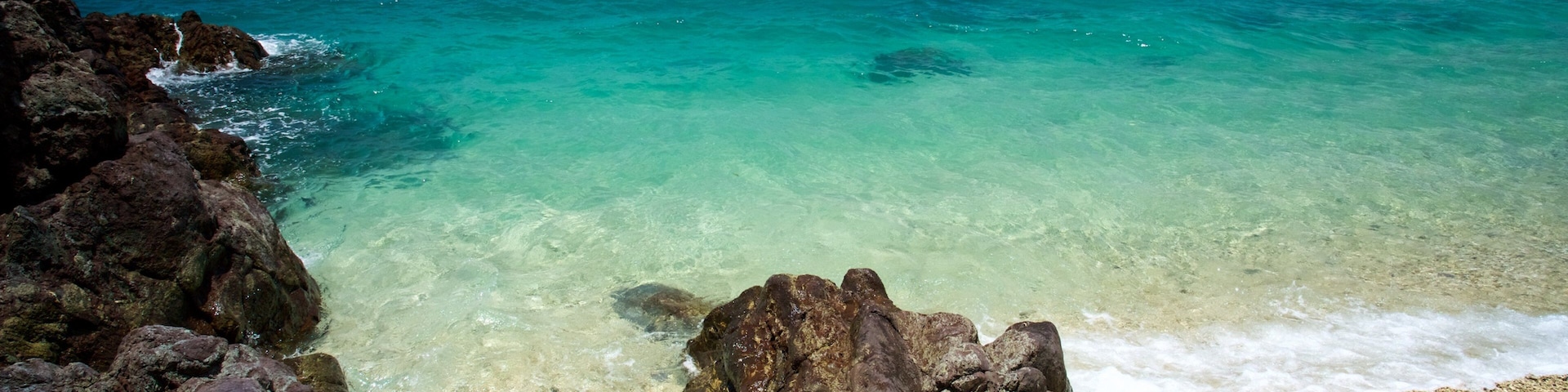 Lovers Cove featuring general coastal views, tropical scenes and a sandy beach