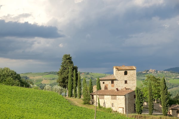 Castellina in Chianti which includes farmland