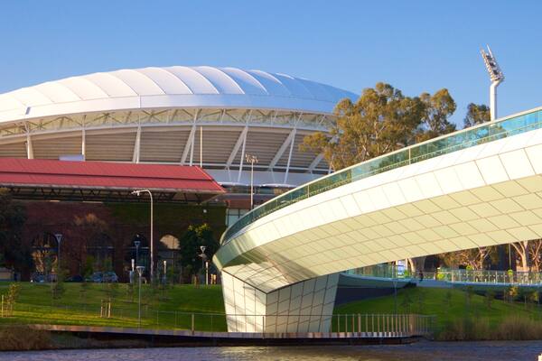 River Torrens Footbridge featuring a bridge and a river or creek