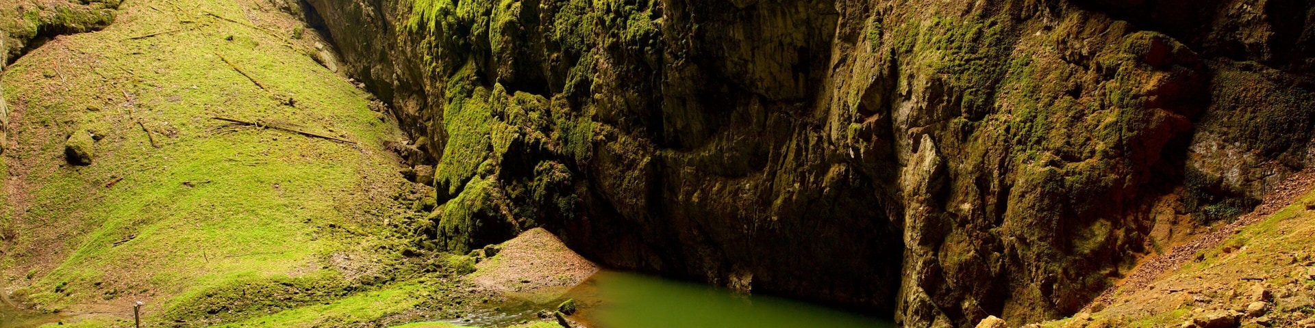 Macocha Abyss which includes caves