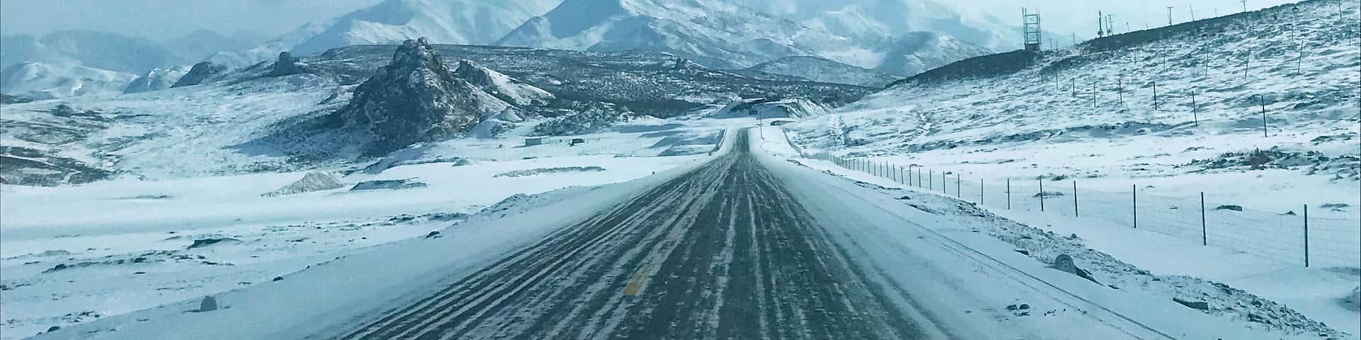 The less travelled part of China: on the icy road of Qilian mountain in the late December at the border of Gansu Province and Qinghai Province #ontheroad #lifeatexpedia
