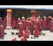 Monks entering the Main Temple. Labrang is the biggest lamasery of the Yellow Hat Sect outside Tibet