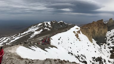 Tianchi or Heavenly lake in the late spring.
7-8 degrees below zero!Strong winds! But still worth seeing it...