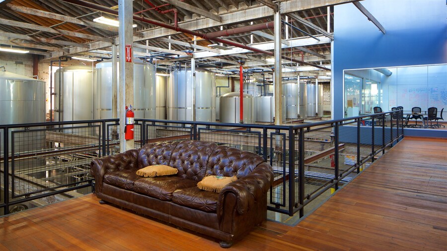 Rhinegeist Brewery which includes interior views and industrial elements