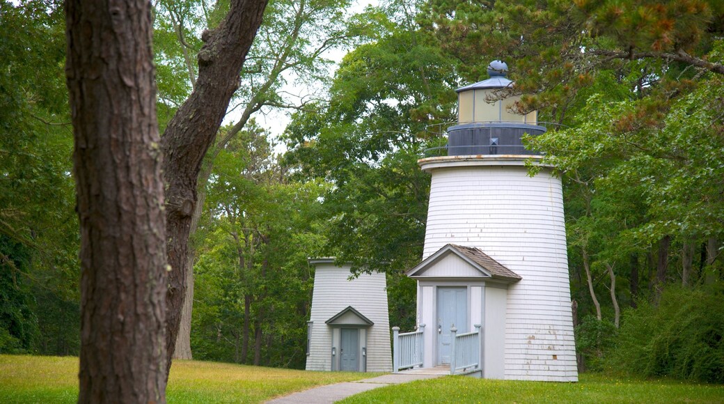 The Three Sisters Lighthouses which includes a lighthouse and a park