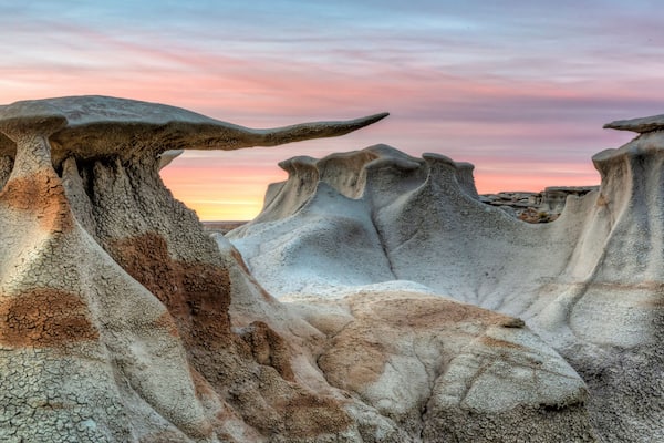 Bisti Badlands Stone WIngs Soft Sunset