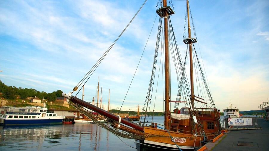 Oslo featuring a marina and general coastal views