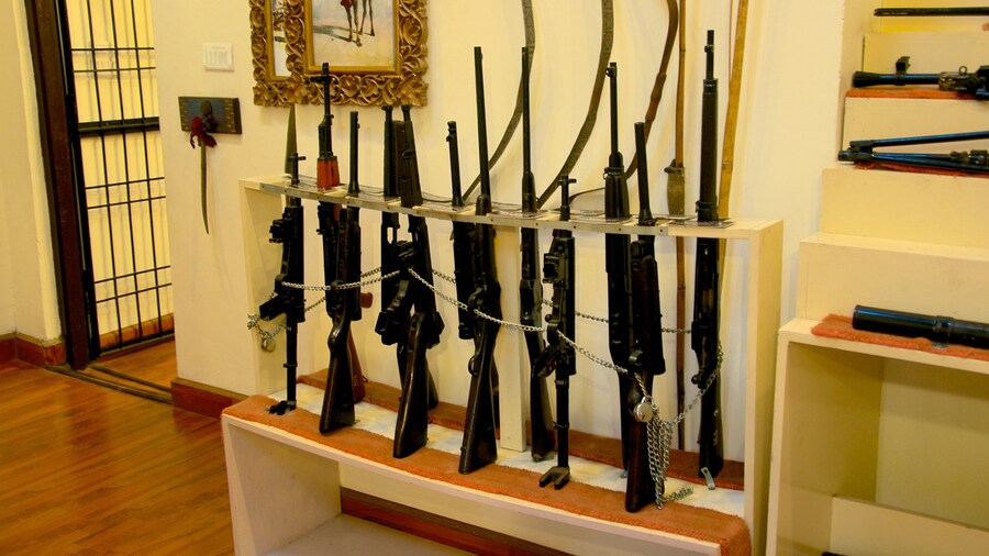 Shimla which includes interior views and military items