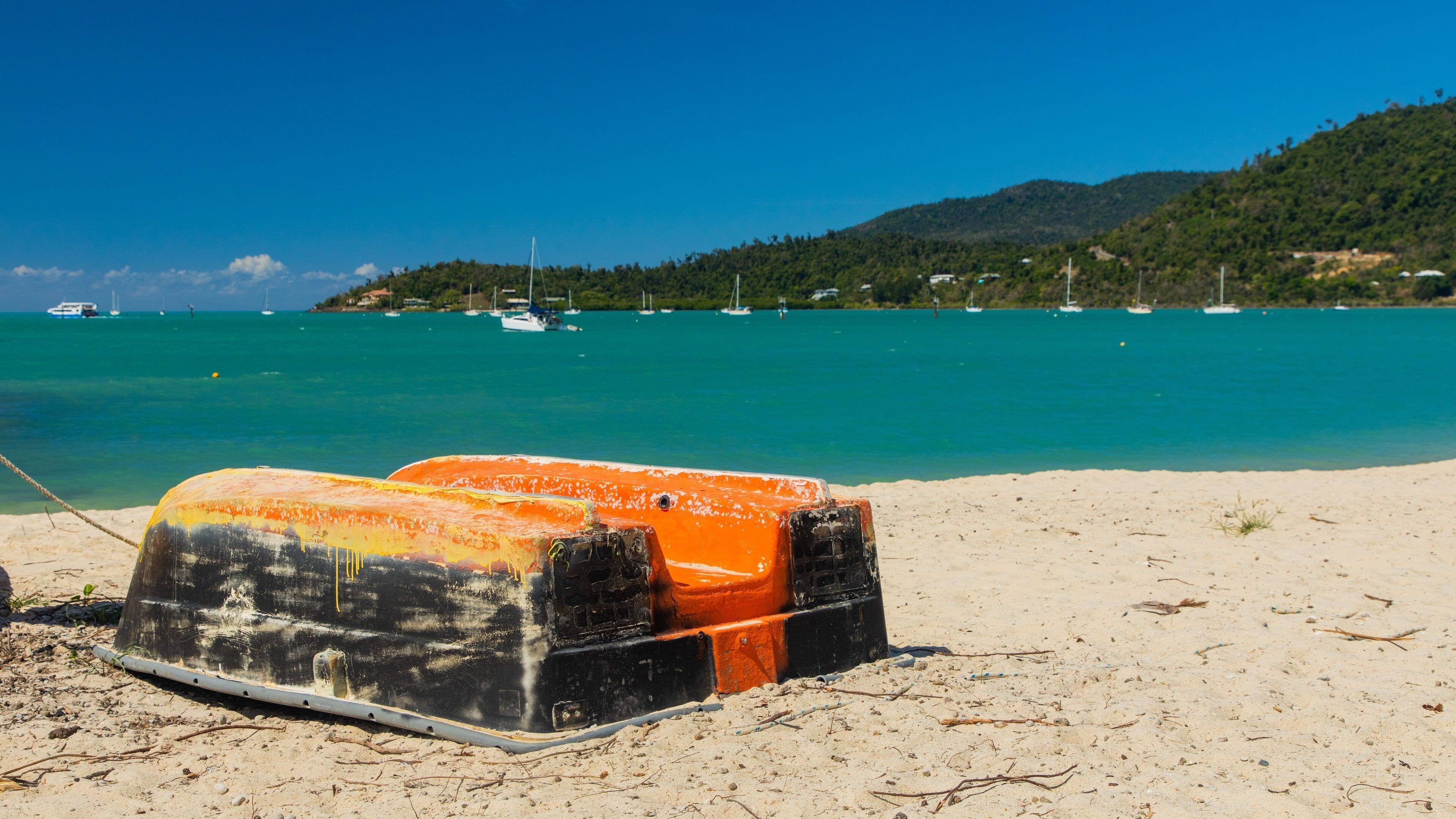 Boathaven Beach featuring a bay or harbor and a beach