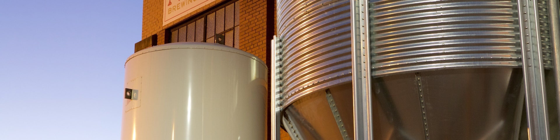 NoDa Brewing Company featuring industrial elements and signage