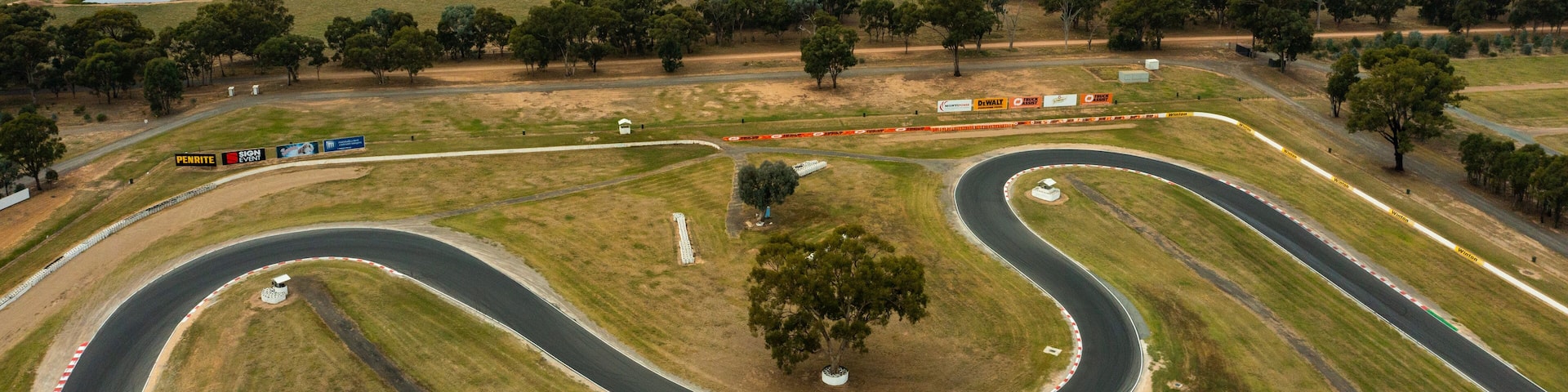 Winton Motor Raceway showing landscape views and tranquil scenes