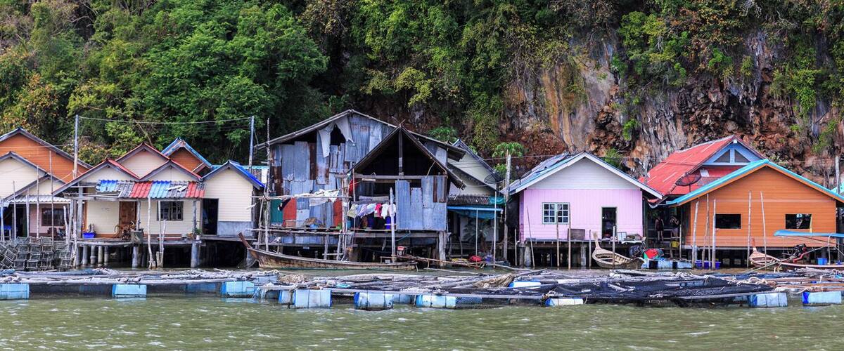 Koh Panyee is a floating fishing village in Phang Nga Bay thailand. The houses were built on stilts by Indonesian fisherman. It's a great place to stop (by boat) to have fresh fish. #green