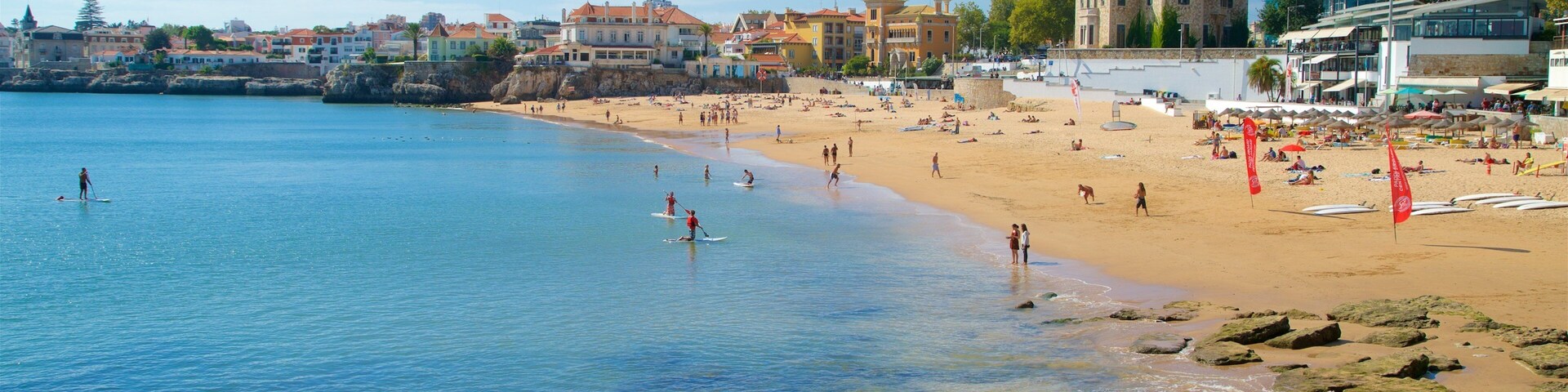 Cascais which includes a coastal town, general coastal views and a beach