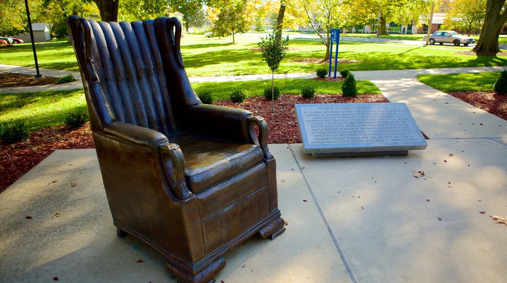 Alton montrant statue ou sculpture et parc