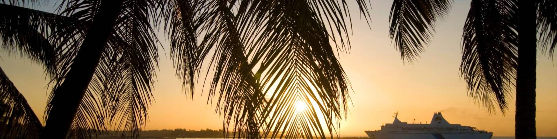 Dominican Republic featuring cruising, tropical scenes and a sunset