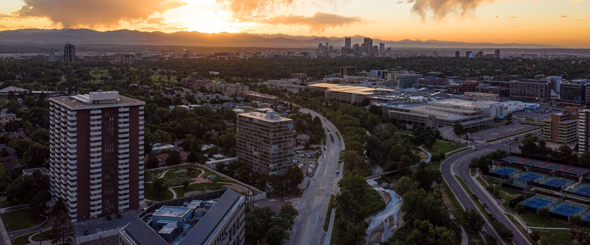 Denver seen from Cherry Creek