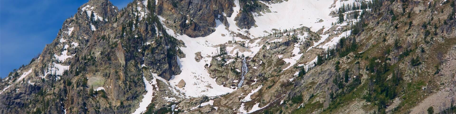 Parque Nacional Grand Teton mostrando nieve y montañas