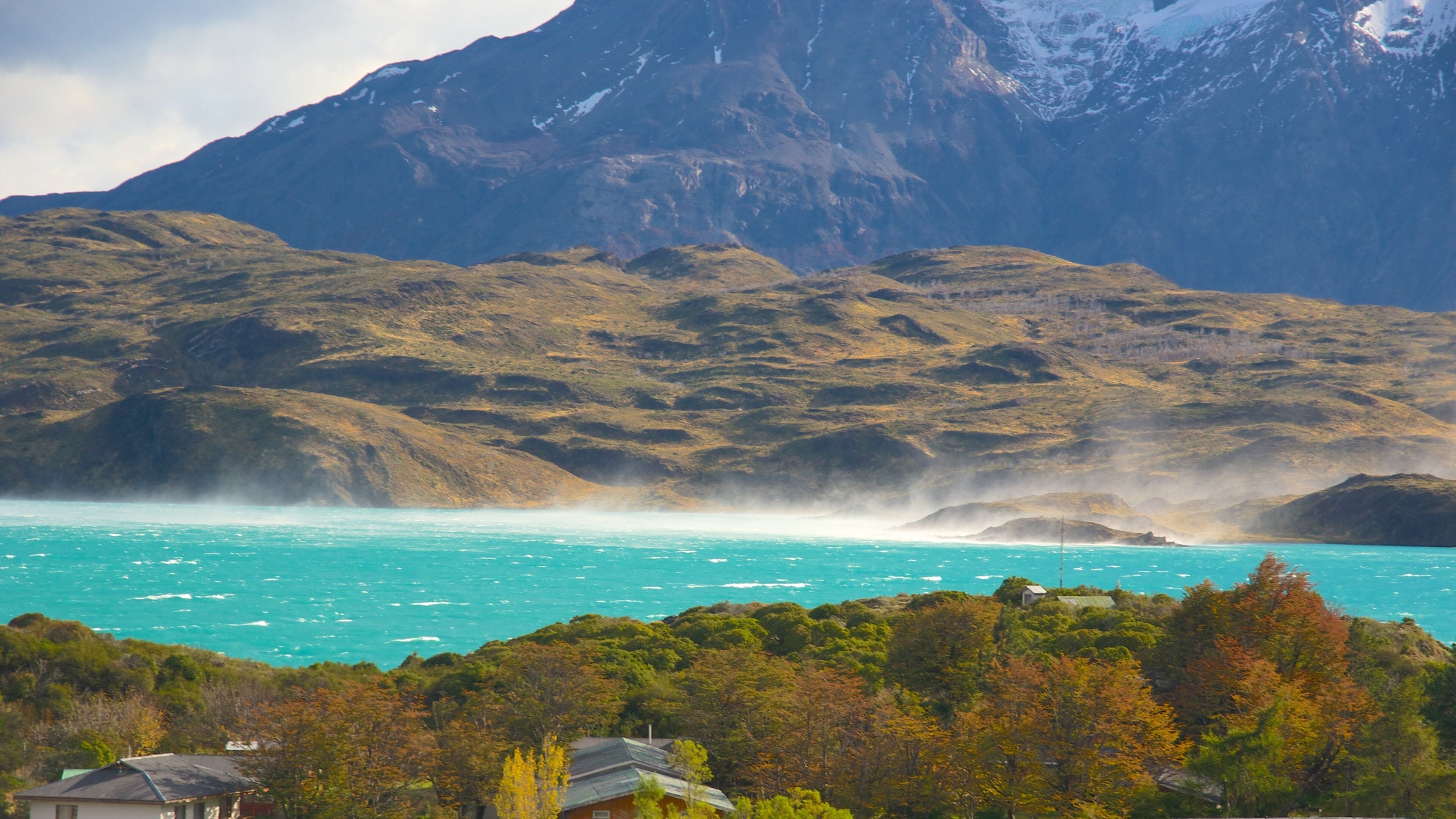 Torres Del Paine featuring mountains and a lake or waterhole
