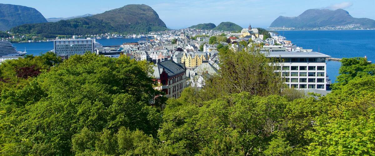 Alesund - More og Romsdal featuring a city and a river or creek