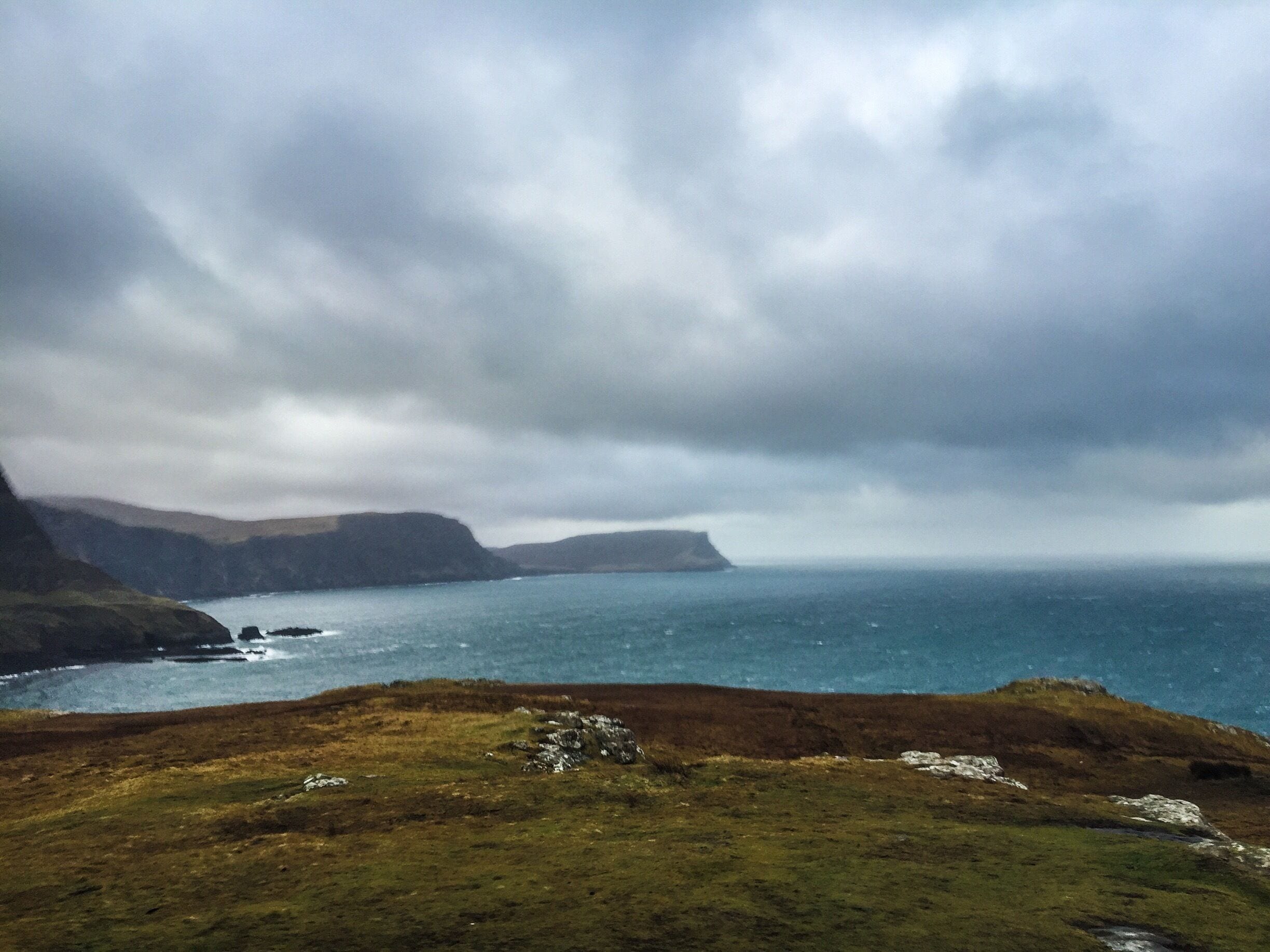 Neist point on a stormy day. The Isle of Skye #hiking