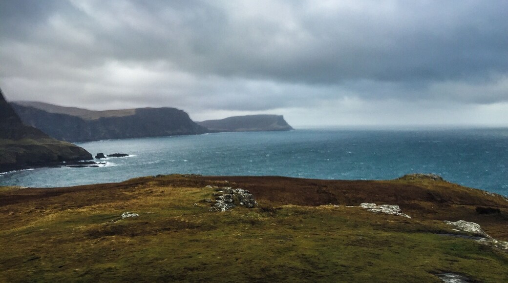 Neist point on a stormy day. The Isle of Skye #hiking