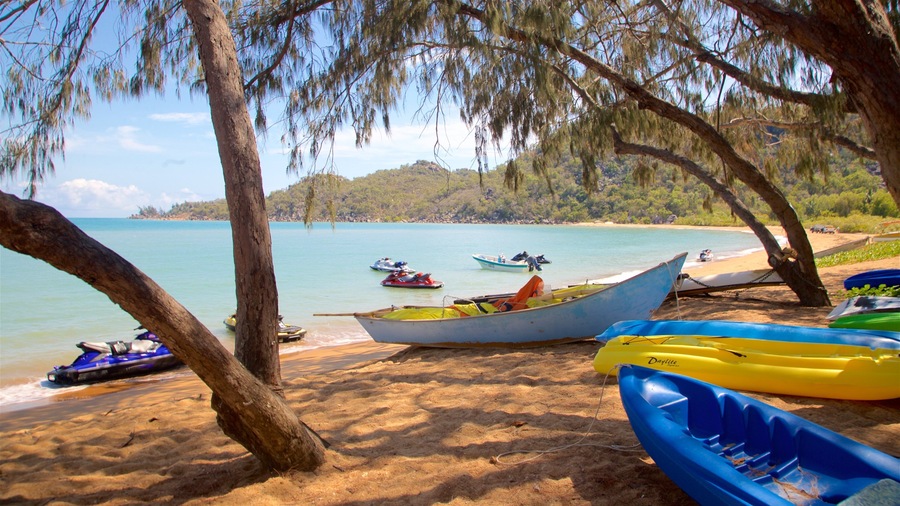 Magnetic Island which includes general coastal views, a sandy beach and jet skiing