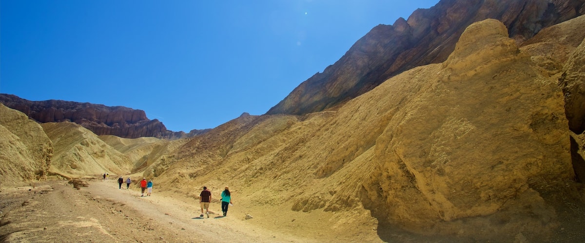 Death Valley showing desert views, tranquil scenes and hiking or walking
