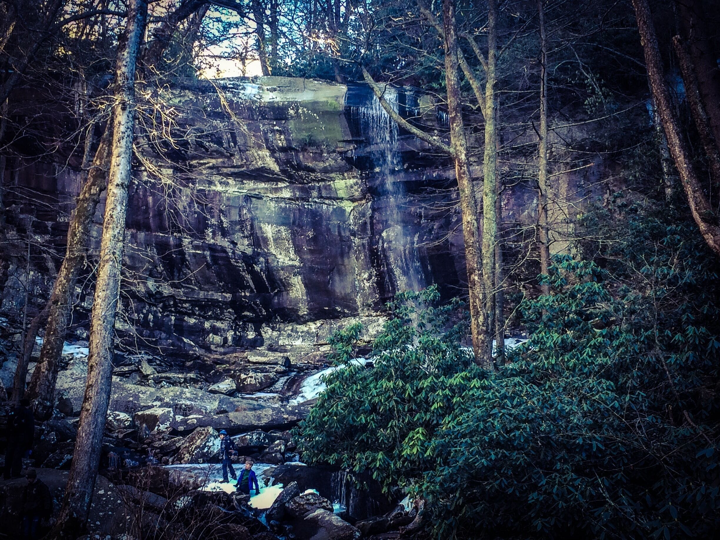 Icicles and falls...hiked in 3.3 miles from the trailhead, all uphill rocky and roots.  Several small falls along the trail to enjoy as you work your way to Rainbow Falls.