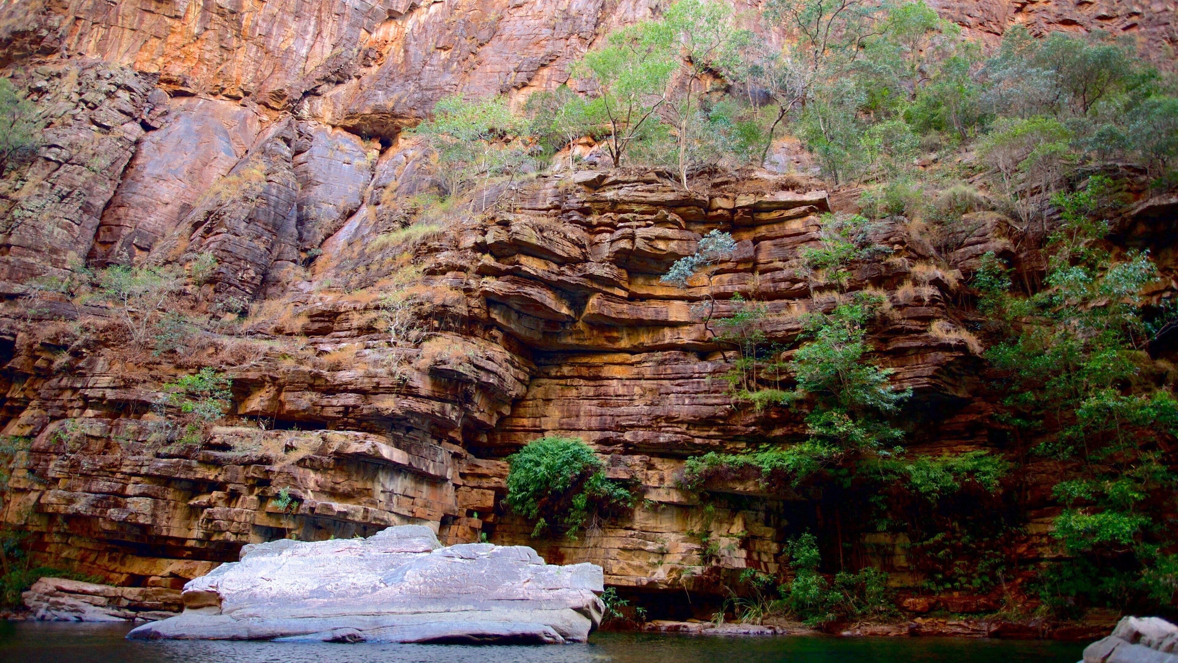 Twin Falls featuring a lake or waterhole and a gorge or canyon