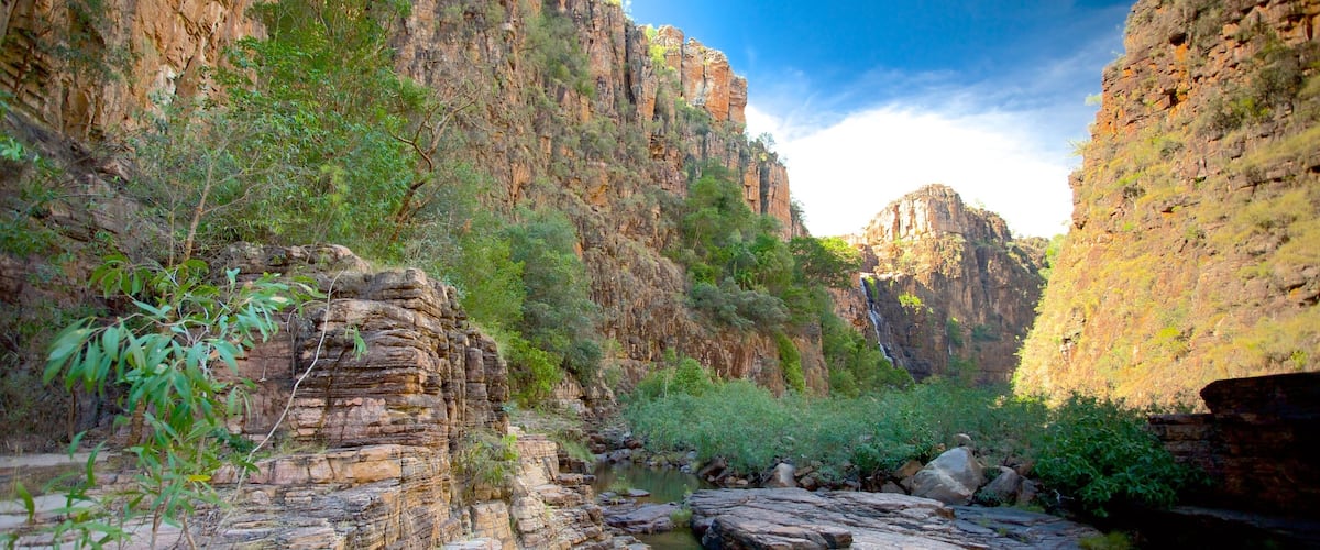 Parque Nacional Kakadu mostrando un barranco o cañón