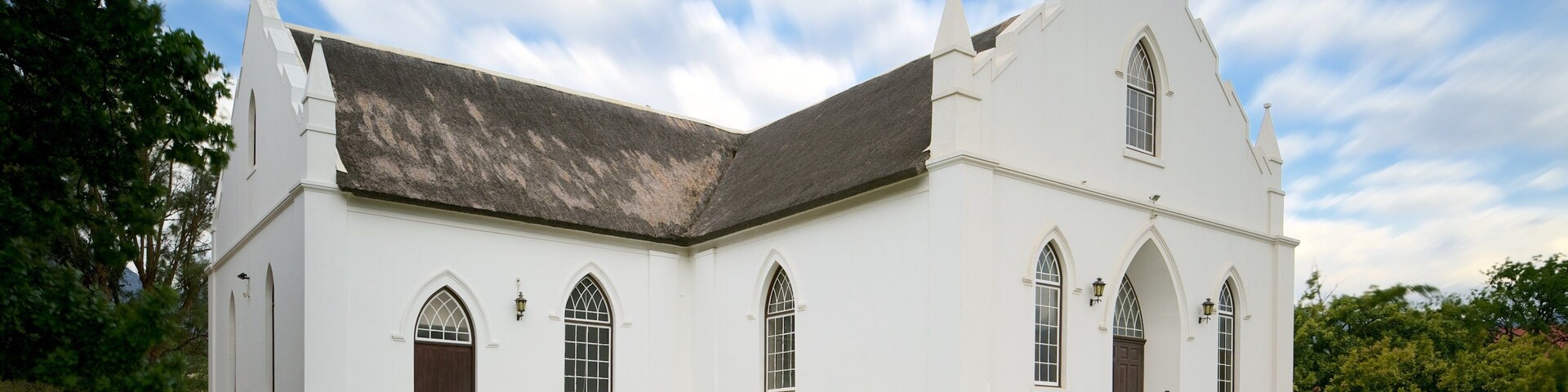 Franschhoek showing heritage architecture and a church or cathedral