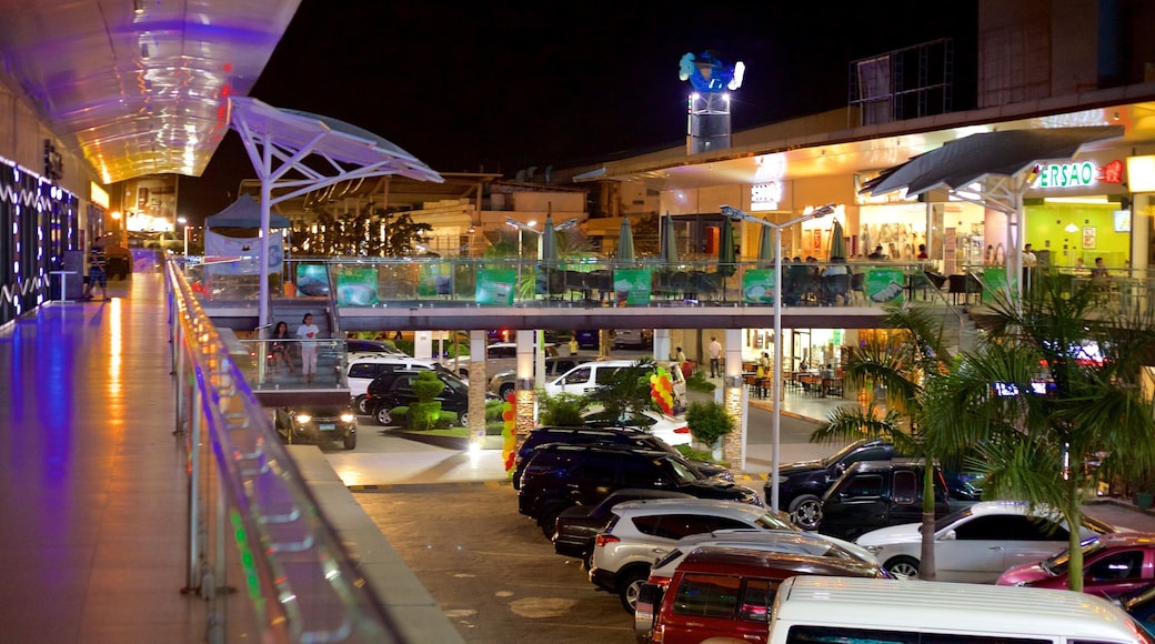 Cebu Island which includes night scenes and a city