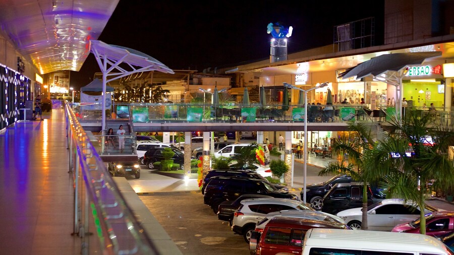 Cebu Island which includes a city and night scenes