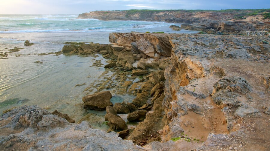 Warrnambool featuring a bay or harbour and rocky coastline