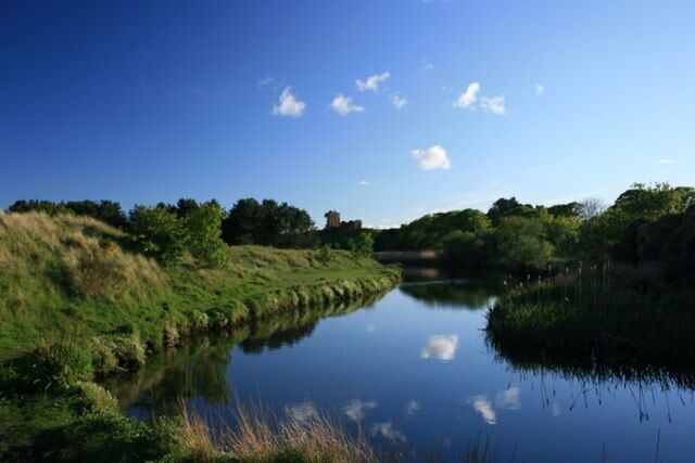 Lunan Water This image was taken from the bend in the river looking towards Red Castle. On the other side of the grassy banks are the dunes and beach. This makes a great 'thinking spot'.