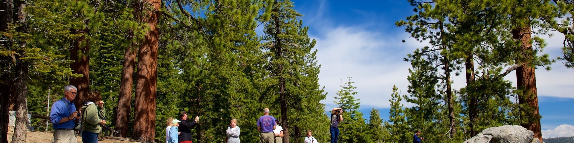 Washburn Point which includes views as well as a small group of people