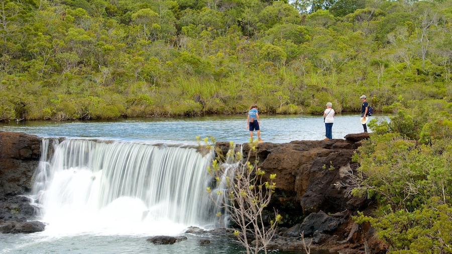 Yate featuring a river or creek as well as a small group of people