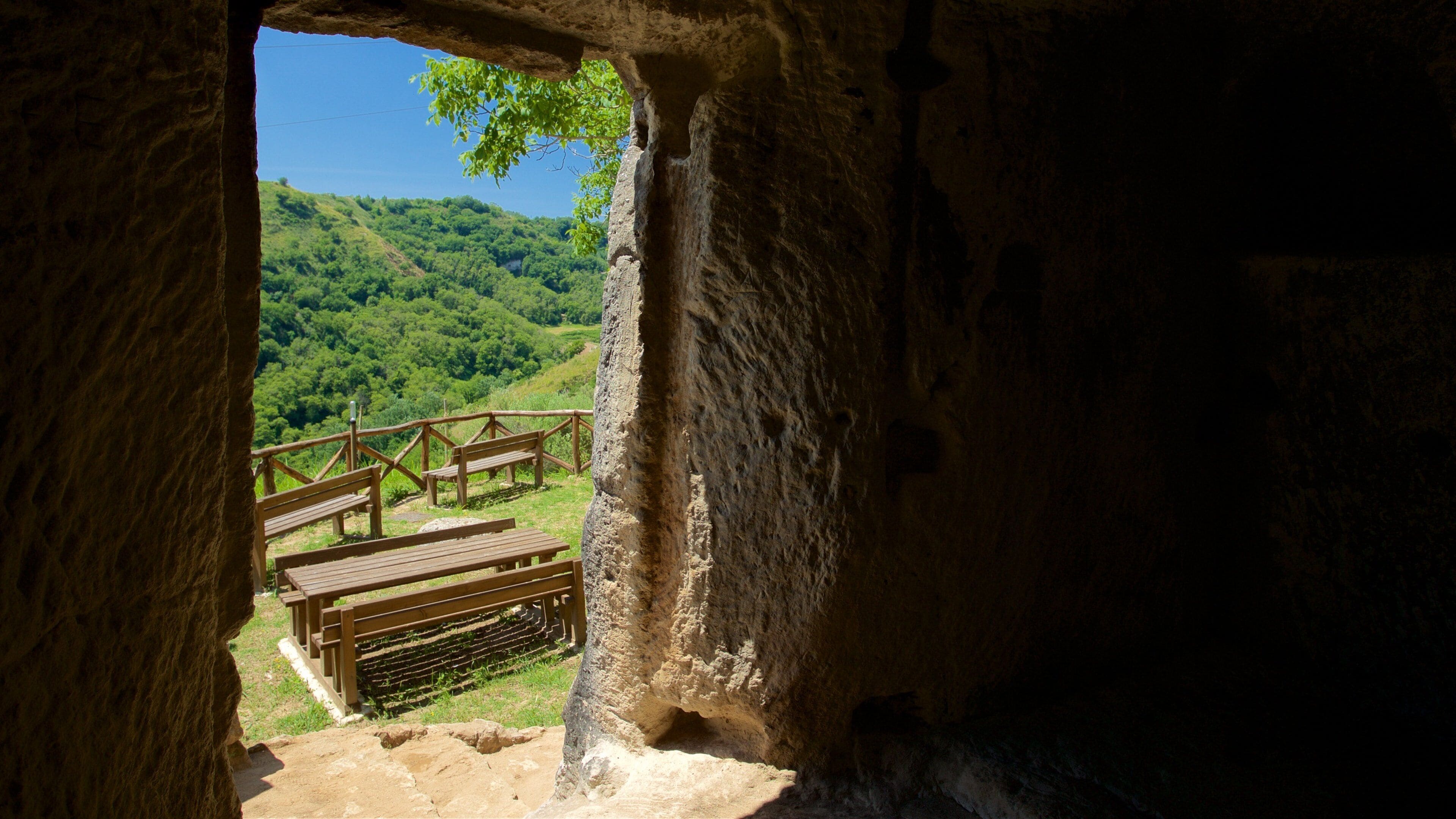 Cave terrace at the Zungri rock-cut settlement