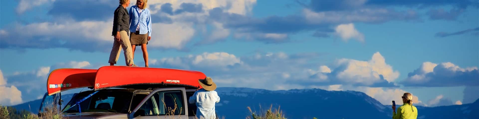 Moran which includes 4 wheel driving as well as a small group of people