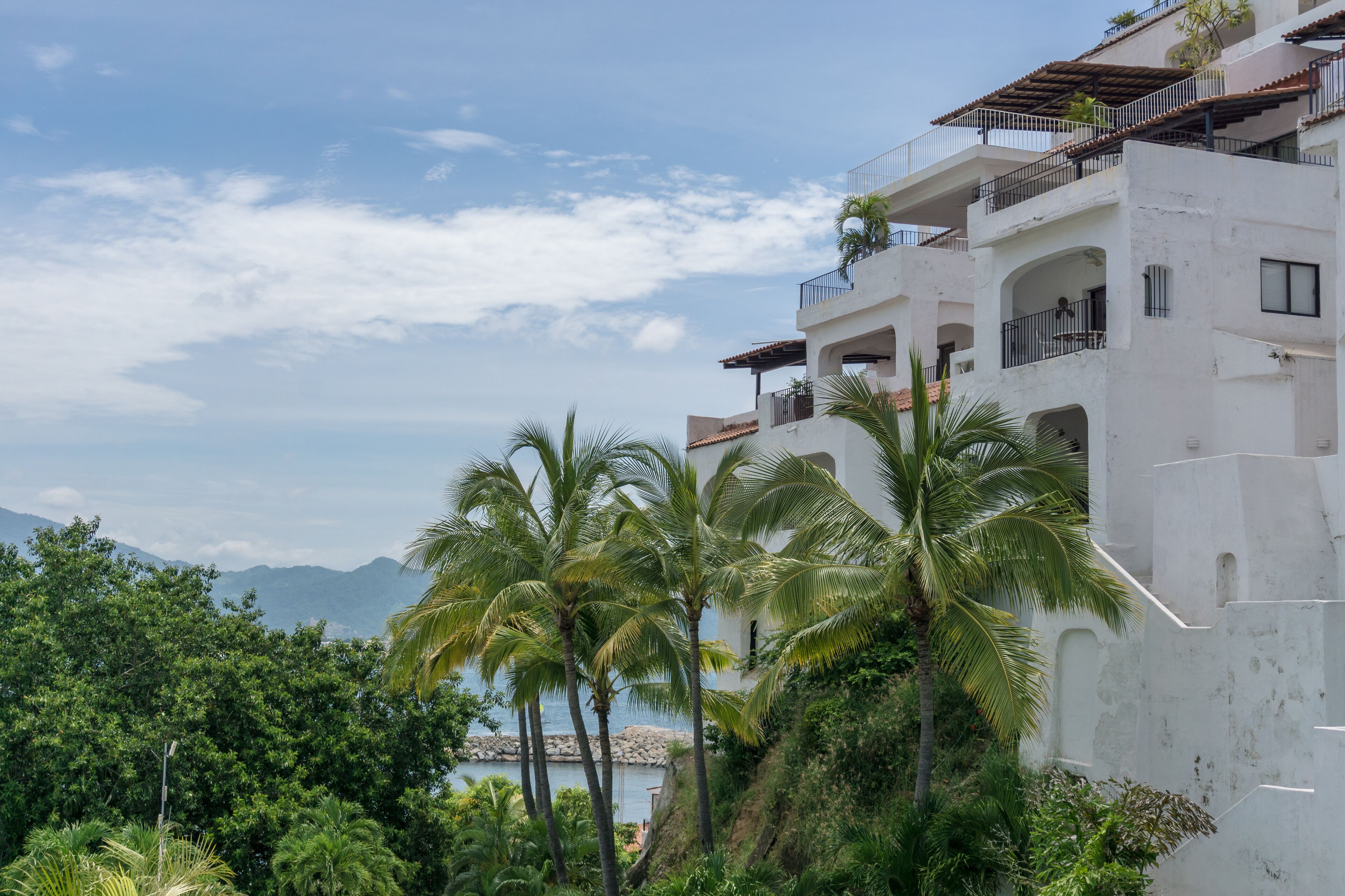 paisaje con vista al mar en manzanillo, en el hotel las hadas