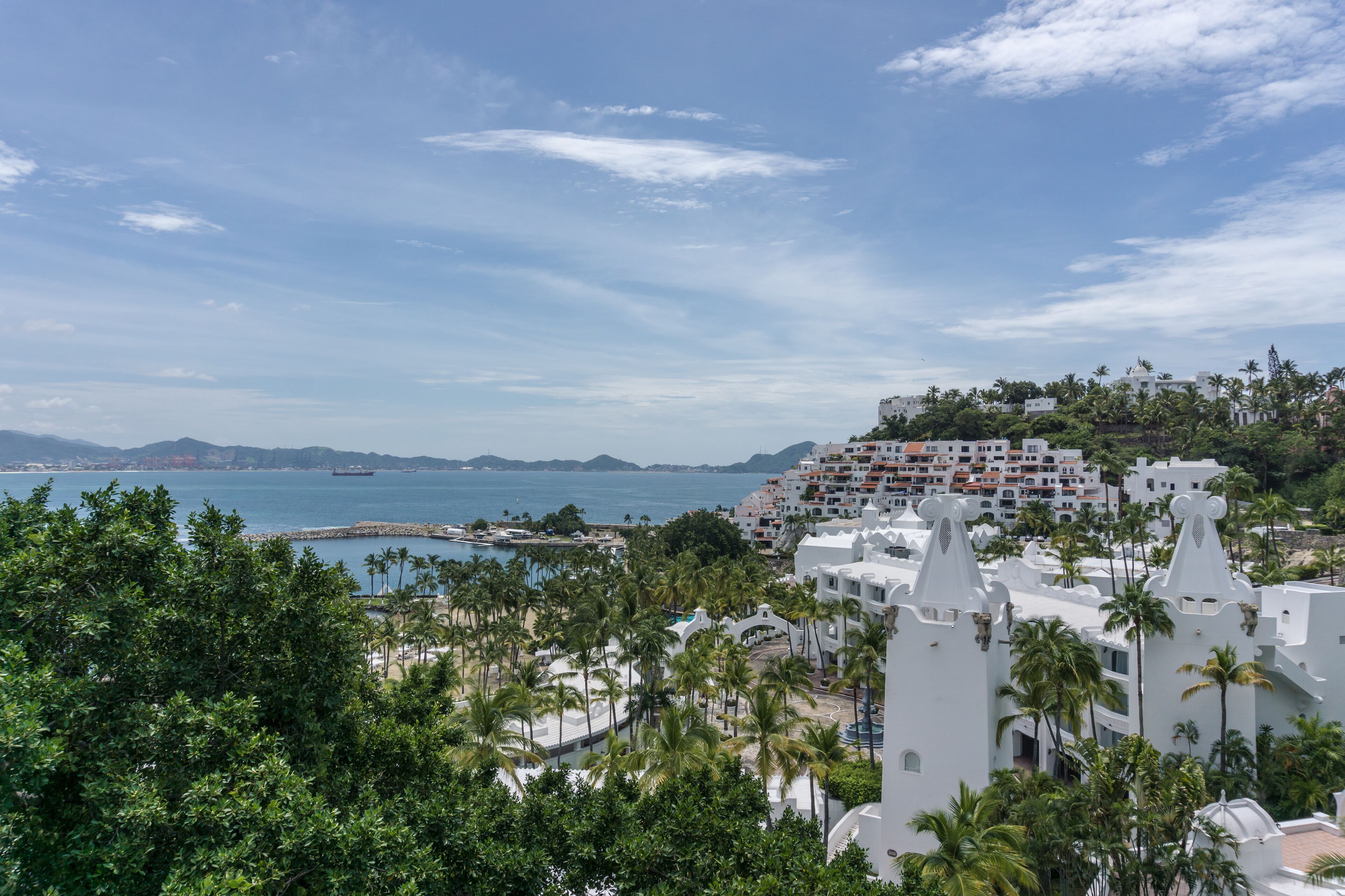 paisaje con vista al mar en manzanillo, en el hotel las hadas