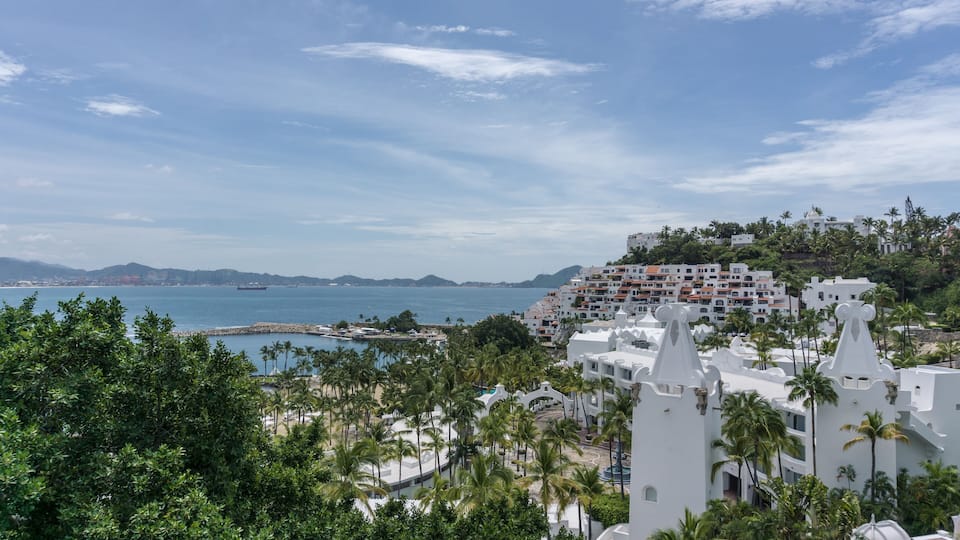 paisaje con vista al mar en manzanillo, en el hotel las hadas