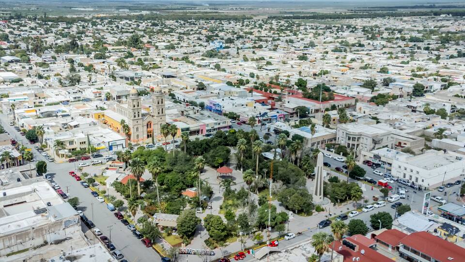 Aerial View of San Pedro, in Coahuila, Mexico.