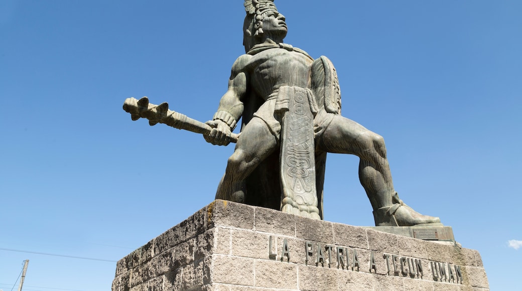 Tecun Uman monument in Quetzaltenango Guatemala - imposing Mayan monument in Guatemala