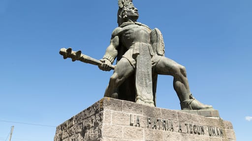 Tecun Uman monument in Quetzaltenango Guatemala - imposing Mayan monument in Guatemala