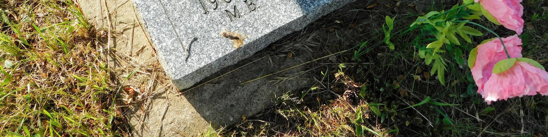 The grave of a local hero, Dr. Mary Percy Jackson.