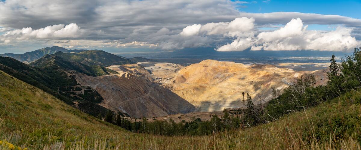 Panorama of Bingham Copper Mine in Utah