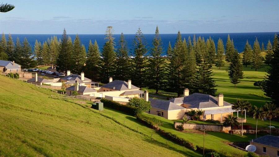 Norfolk Island featuring a small town or village and general coastal views