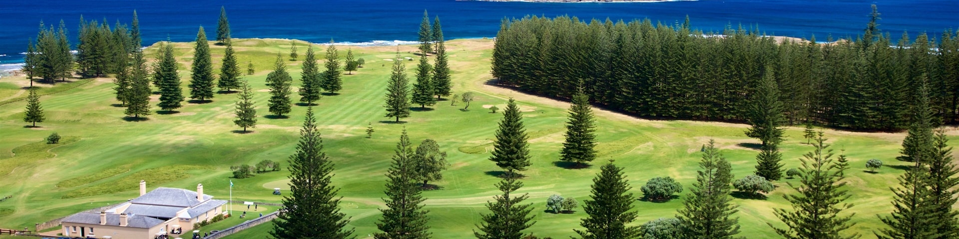 Ilha Norfolk mostrando uma cidade pequena ou vila, paisagens litorâneas e cenas tranquilas