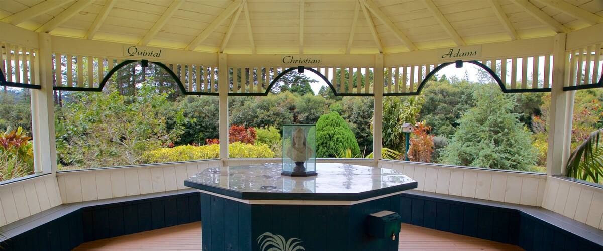 Norfolk Island showing a garden and interior views